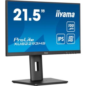 iiyama ProLite XUB2293HS-B6, LED-Monitor (54.5 cm (21.5 Zoll), schwarz (matt), FullHD, IPS, HDMI, DP, 100Hz Panel)