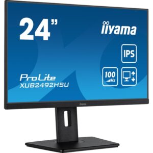 iiyama ProLite XUB2492HSU-B6, LED-Monitor (60.5 cm (23.8 Zoll), schwarz (matt), FullHD, AMD Free-Sync, IPS, 100Hz Panel)