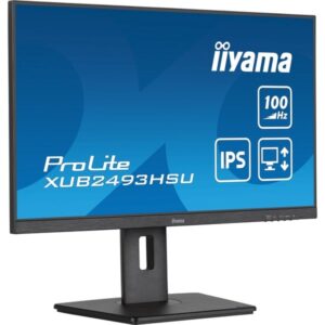 iiyama ProLite XUB2493HSU-B7, LED-Monitor (60.5 cm (23.8 Zoll), schwarz (matt), FullHD, IPS, ergonomischer Standfuß, USB-Hub, 100Hz Panel)