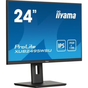 iiyama ProLite XUB2495WSU-B7, LED-Monitor (61.1 cm (24.1 Zoll), schwarz (matt), WUXGA, IPS, HDMI, DisplayPort, Ergonomischer Standfuß)
