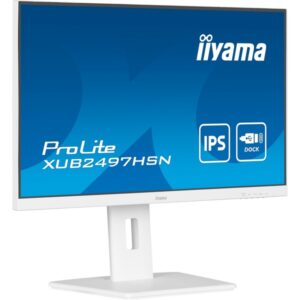 iiyama ProLite XUB2497HSN-W2, LED-Monitor (60.5 cm (23.8 Zoll), weiß (matt), FullHD, IPS, USB-C, RJ-45, 100Hz Panel)