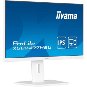 iiyama ProLite XUB2497HSU-W2, LED-Monitor (60.5 cm (23.8 Zoll), weiß (matt), FullHD, IPS, USB-Hub, 100Hz Panel)