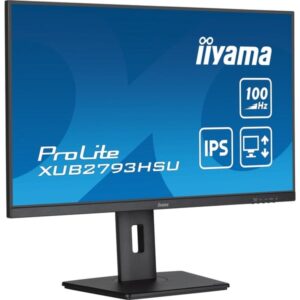 iiyama ProLite XUB2793HSU-B7, LED-Monitor (68.6 cm (27 Zoll), schwarz (matt), FullHD, IPS, ergonomischer Standfuß, USB-Hub, 100Hz Panel)