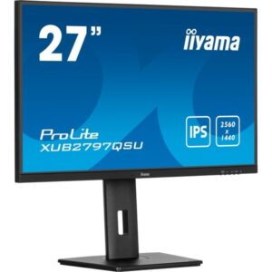 iiyama ProLite XUB2797QSU-B2, LED-Monitor (68.5 cm (27 Zoll), schwarz (matt), QHD, IPS, USB-Hub, Adaptive Sync, 100Hz Panel)