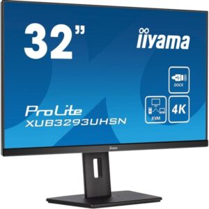 iiyama ProLite XUB3293UHSN-B5, LED-Monitor (80 cm (31.5 Zoll), schwarz, Ultra HD/4K, IPS, HDMI, DisplayPort, USB-C)