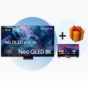 SAMSUNG GQ65QN990FTXZG Neo-QLED 8K Vision AI, QLED-Fernseher (163 cm (65 Zoll), schwarz, 8K/FUHD, Mini-LED, Entspiegelt, Art Store, Wireless One Connect Box, 100Hz Panel)